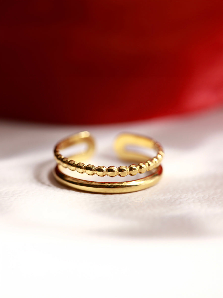 Twilight Beads Ring Gold
