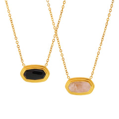 Stein Kette Gold
