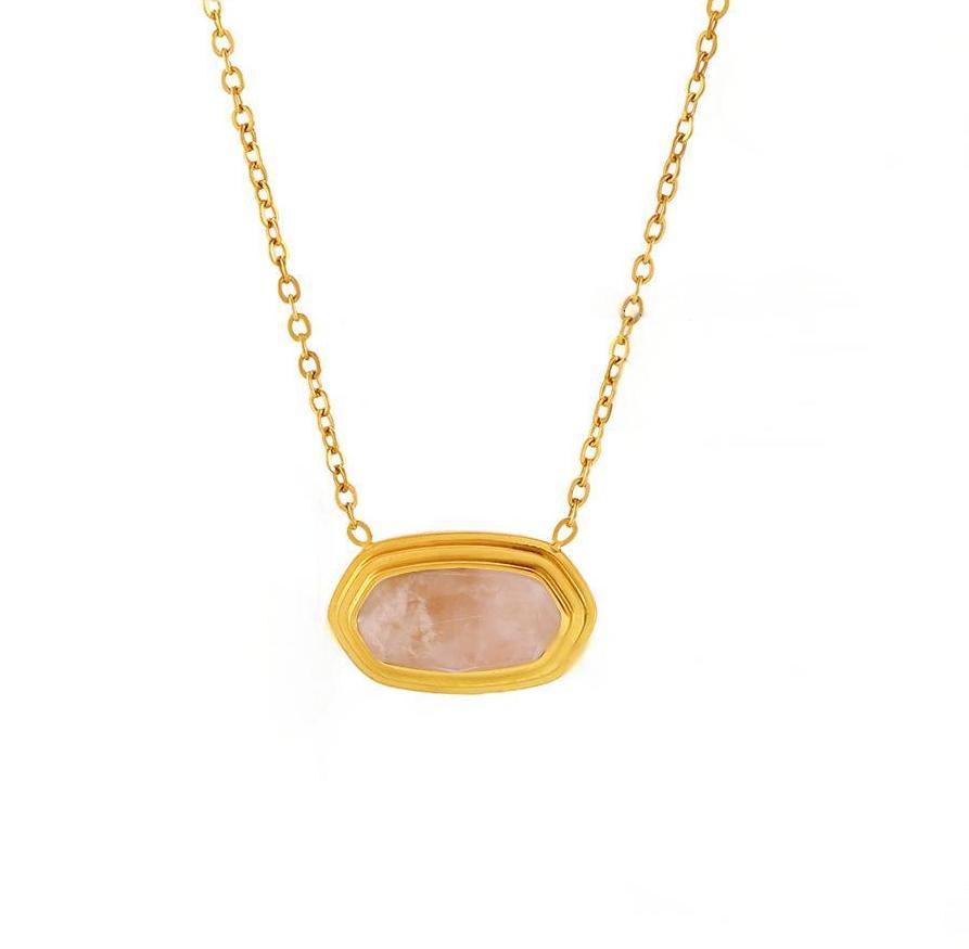Stein Kette Gold