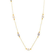 Delicate Pearl Kette Gold