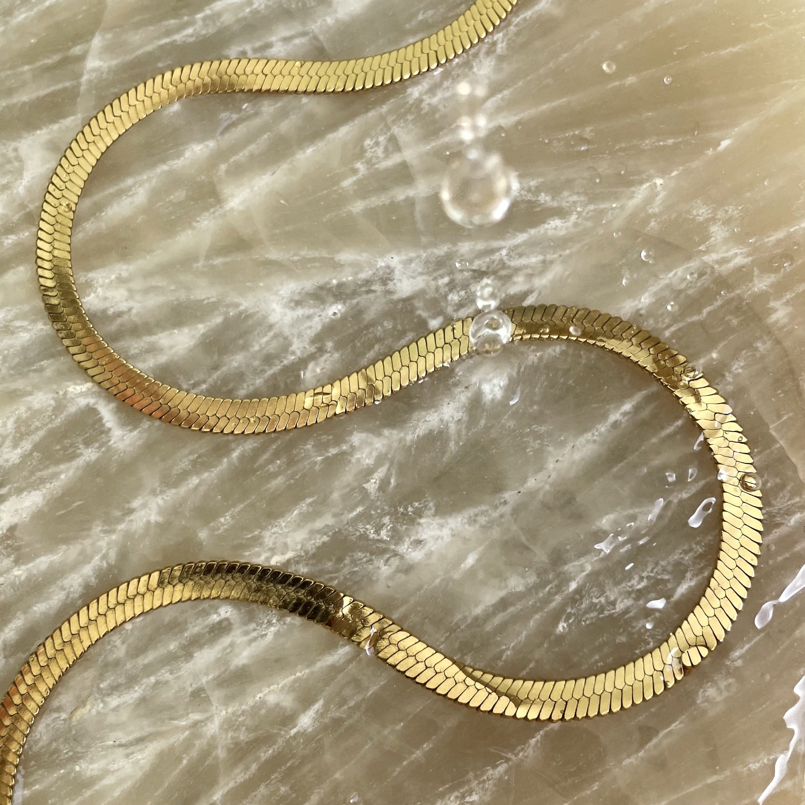 Paola Herringbone Chain Kette Gold