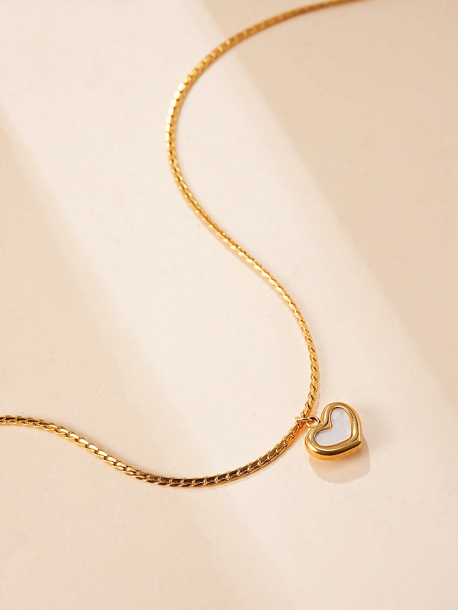Calm heart Kette Silber