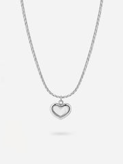 Calm heart Kette Silber