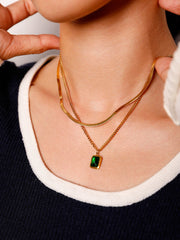 Retro Green Kette Gold