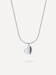 Glossy Heart Kette Silber