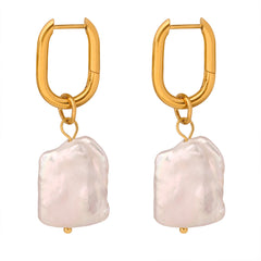 Irregular Baroque Freshwater Pearl Earring