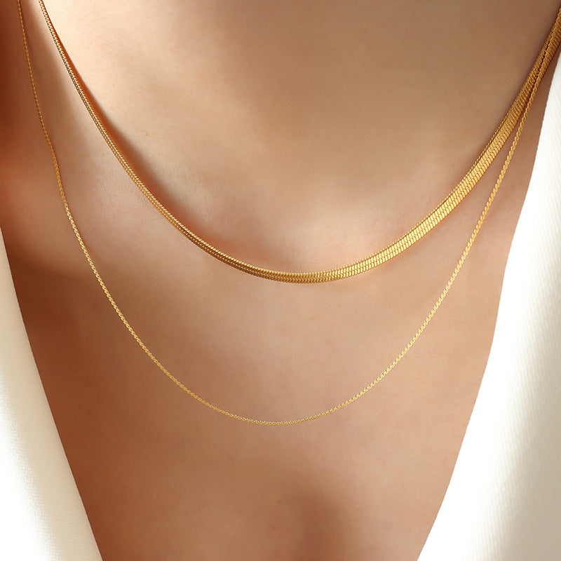 Flat n Round Kette Gold