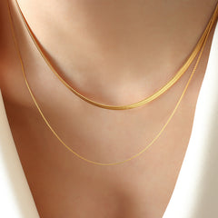Flat n Round Kette Gold