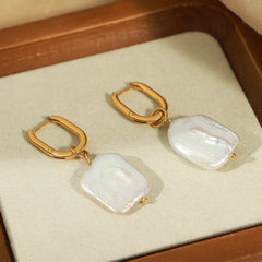 Irregular Baroque Freshwater Pearl Earring