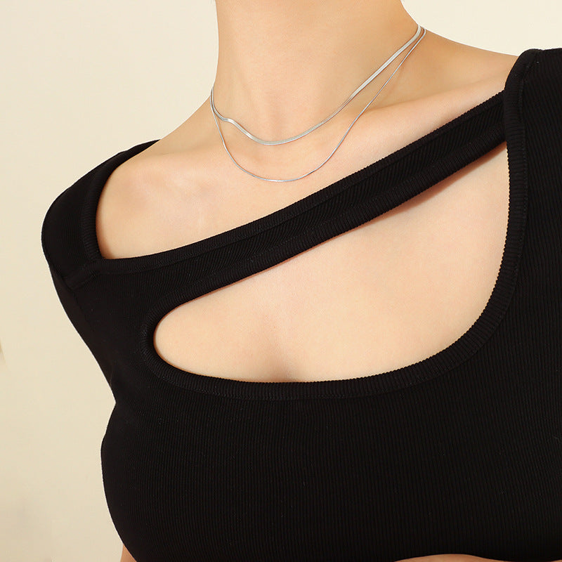 Flat n Round Kette Silber