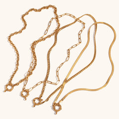 Simple Spring Clasp Pendant Necklace