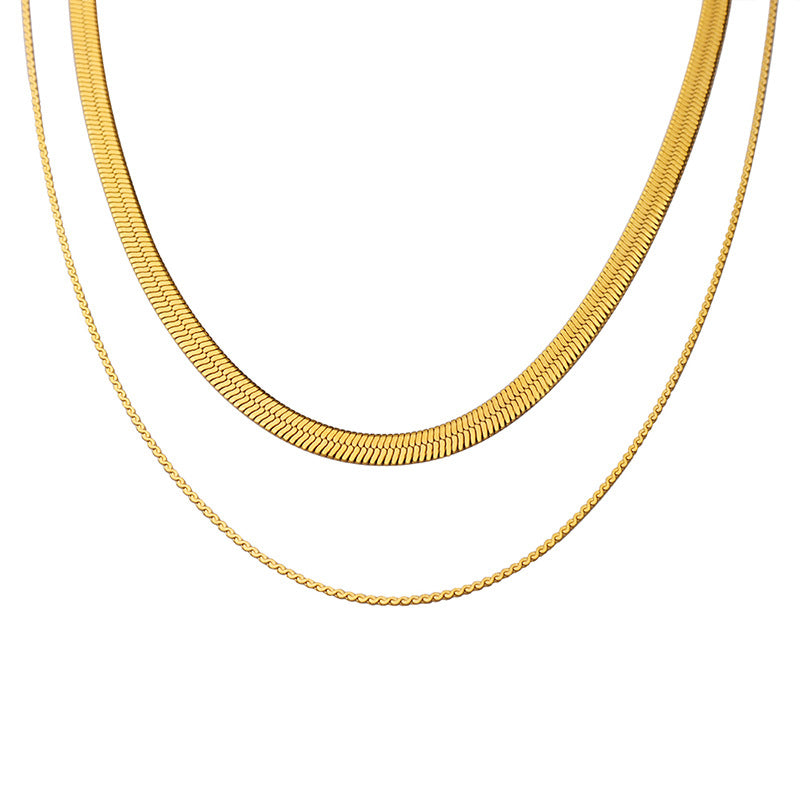 Flat n Round Kette Gold