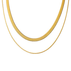 Flat n Round Kette Gold