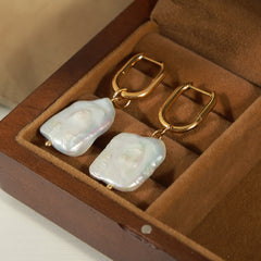 Irregular Baroque Freshwater Pearl Earring