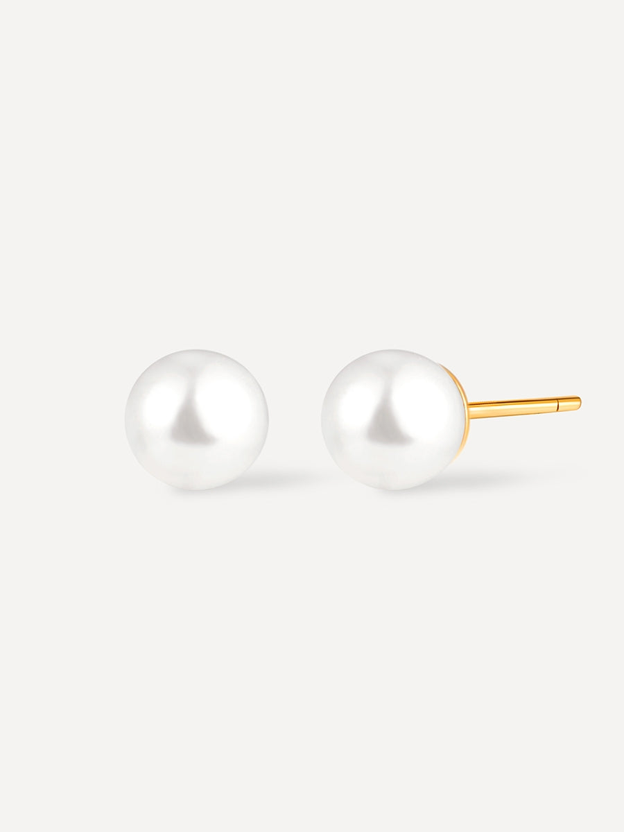 Simple Pearl Ohrringe Gold