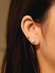 Simple Pearl Ohrringe Gold