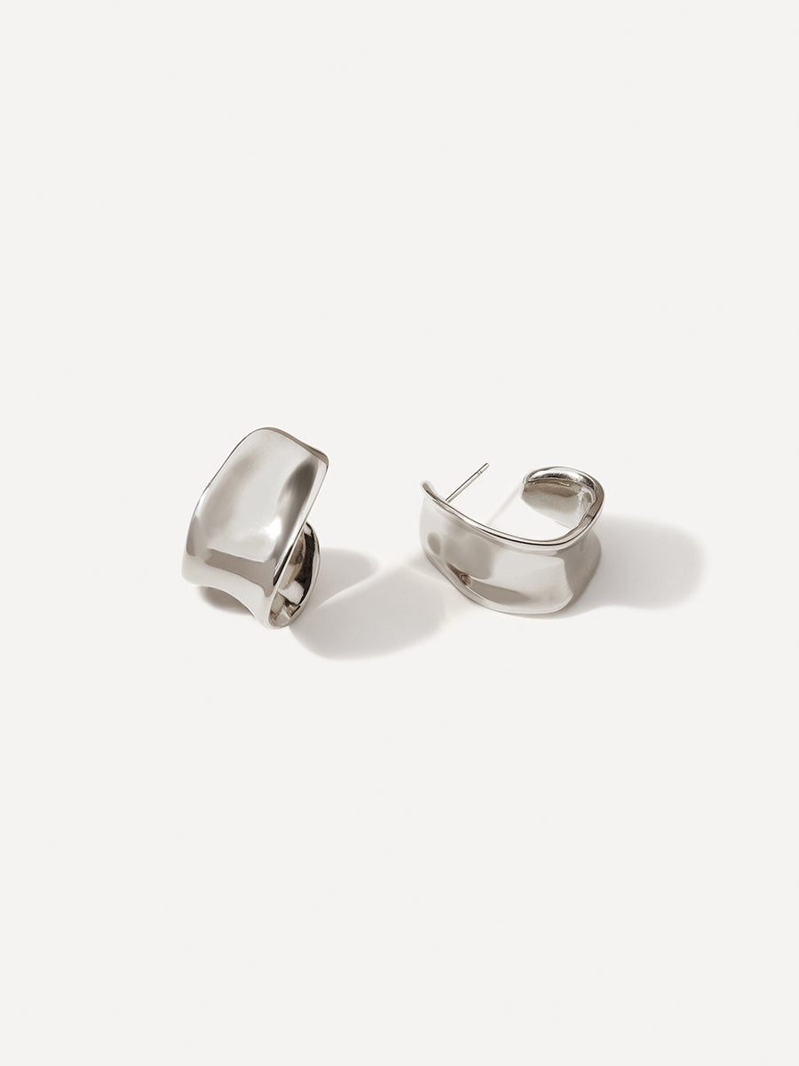 Flowing Arch Ohrringe Silber