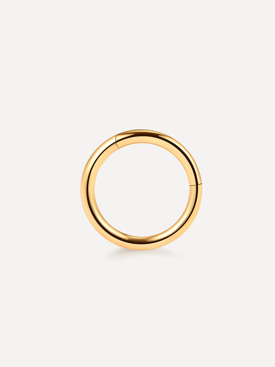 Simple Hoop Titan Piercing Gold