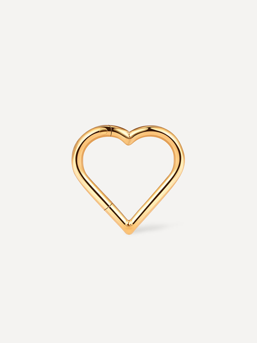 Simple Heart Titan Piercing Gold