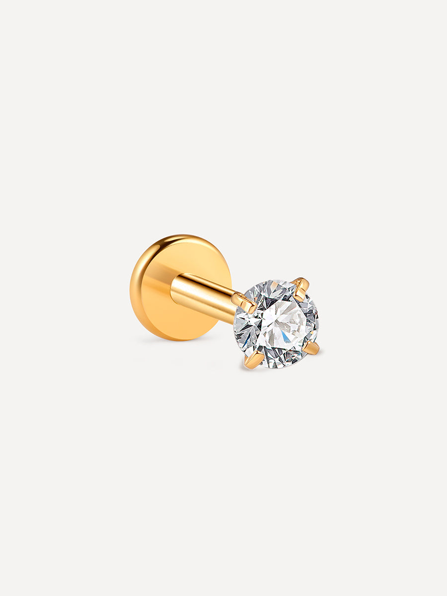 Round Spark Titan Piercing Gold