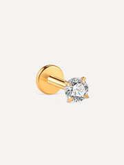 Round Spark Titan Piercing Gold