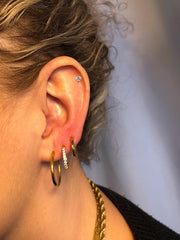 Round Spark Titan Piercing Gold