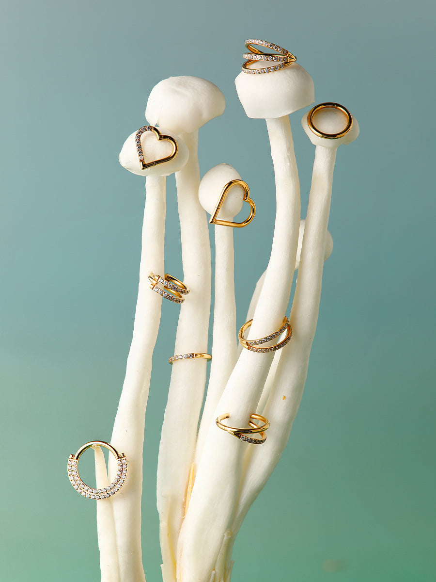 Simple Hoop Titan Piercing Gold