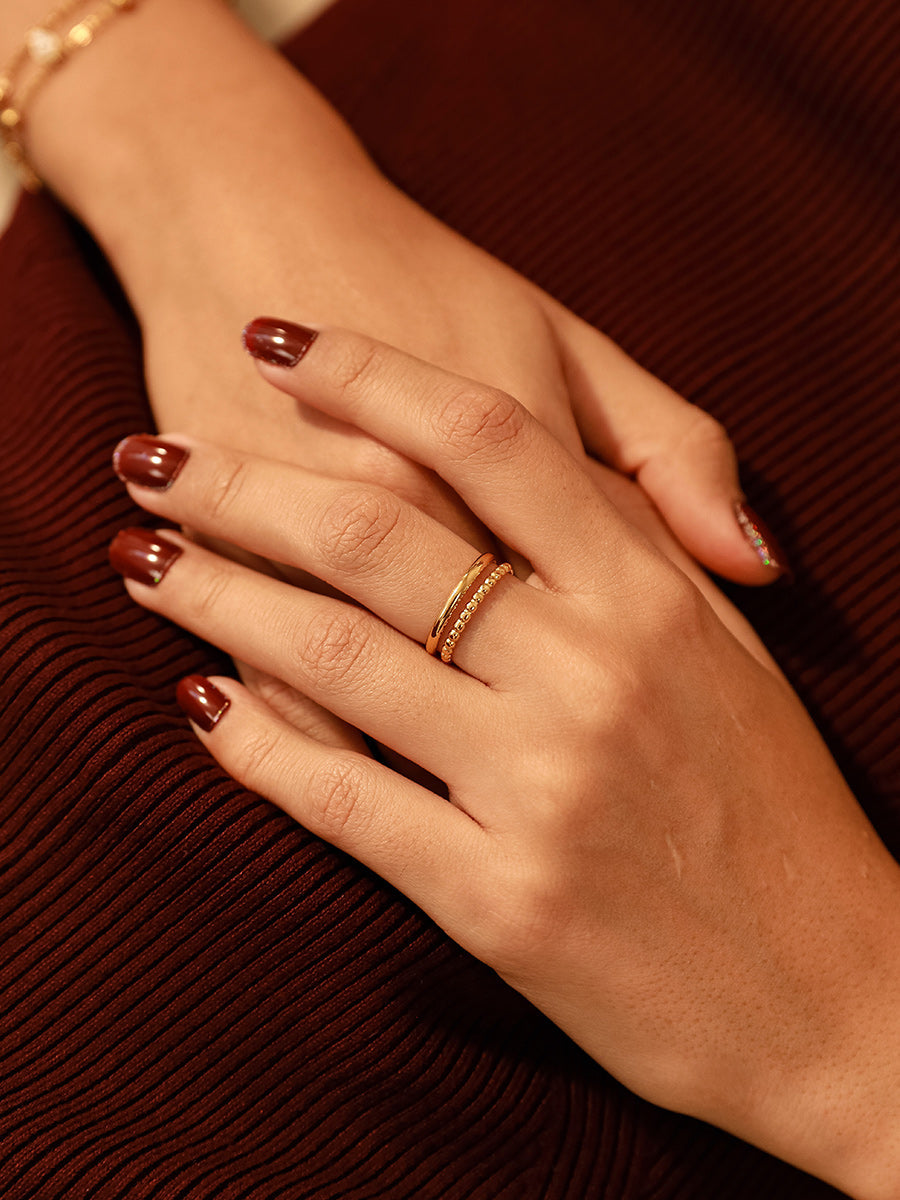 Twilight Beads Ring Gold