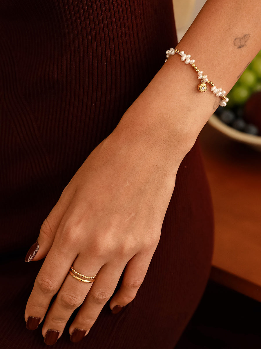 Twilight Beads Ring Gold