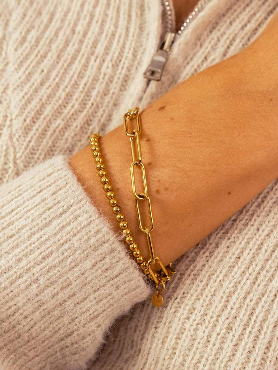Bead Ball ARMBAND Gold