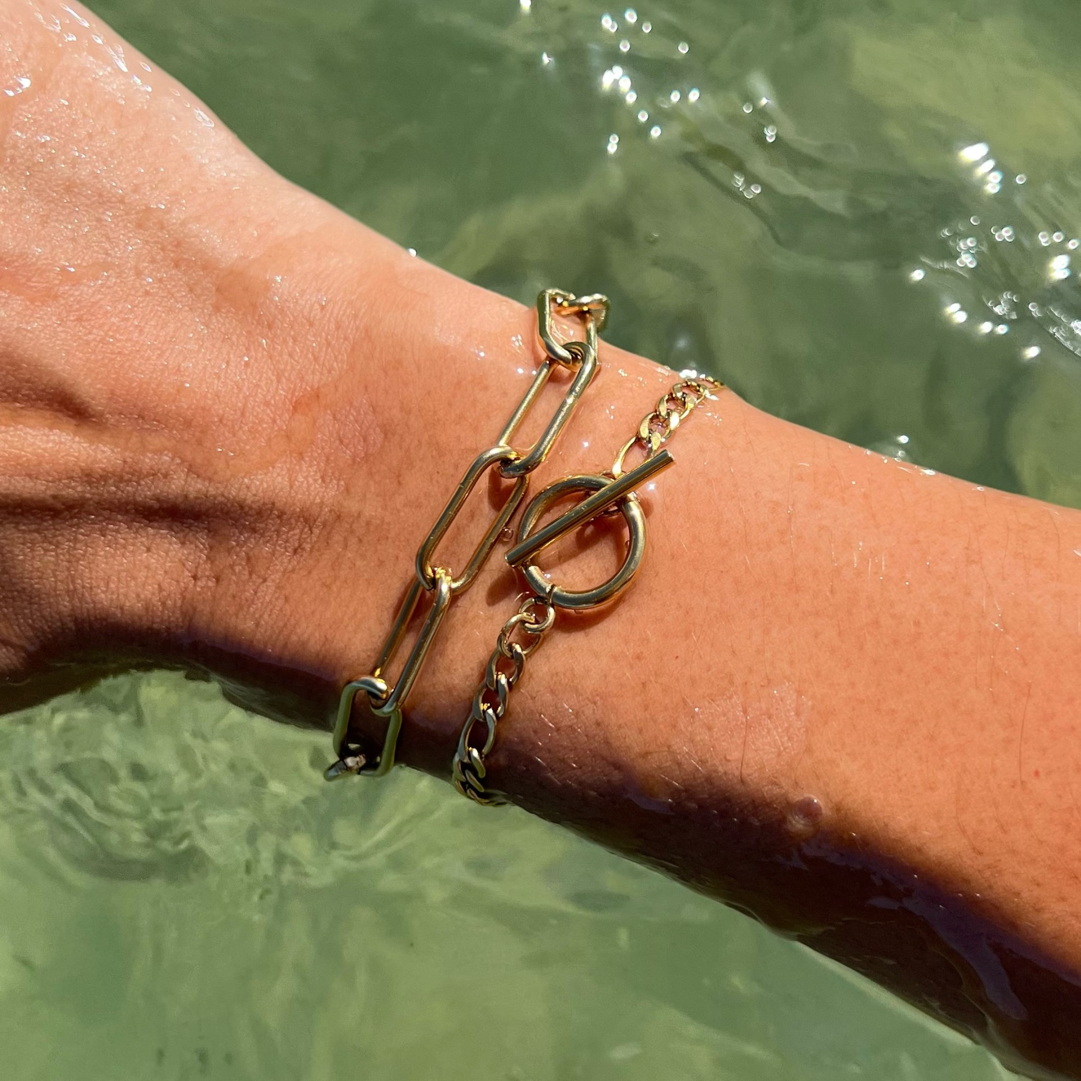 Carla Paper Clip Chain Armbander