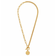 Stacie Toggle Chain Coin Kette Gold