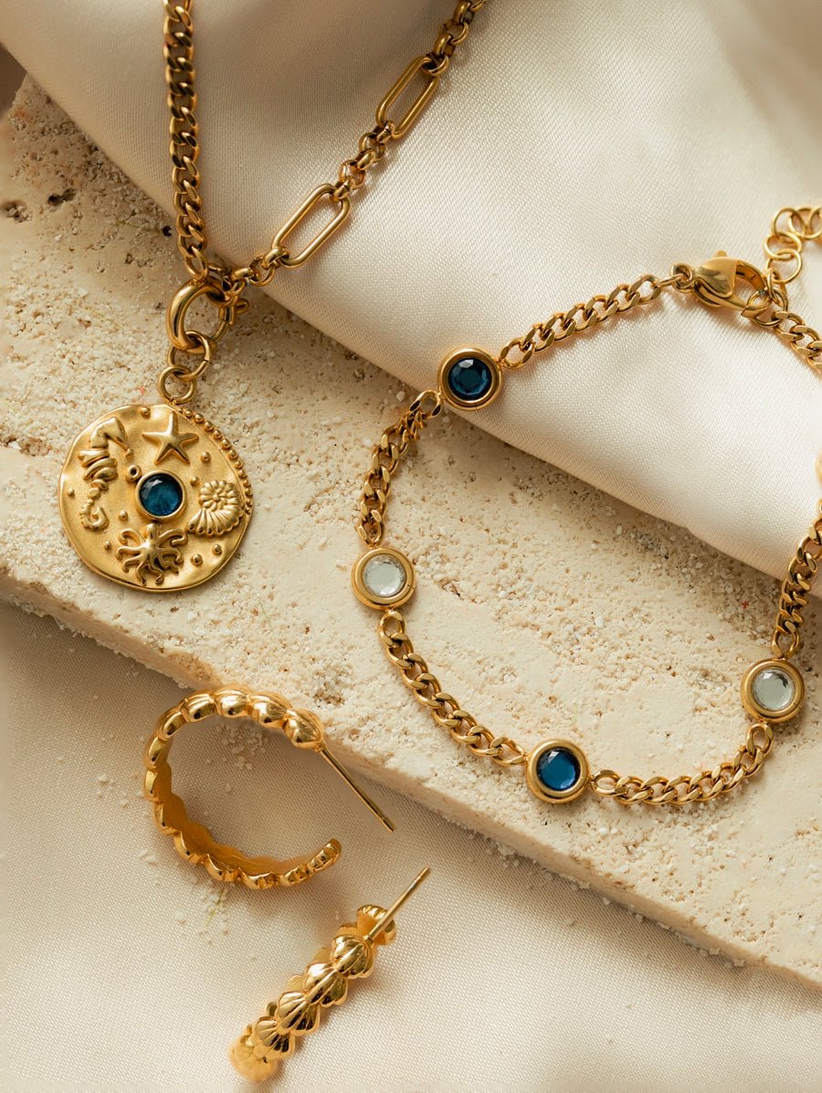 Beach Party Shells Ohrringe Gold-Shopicrush