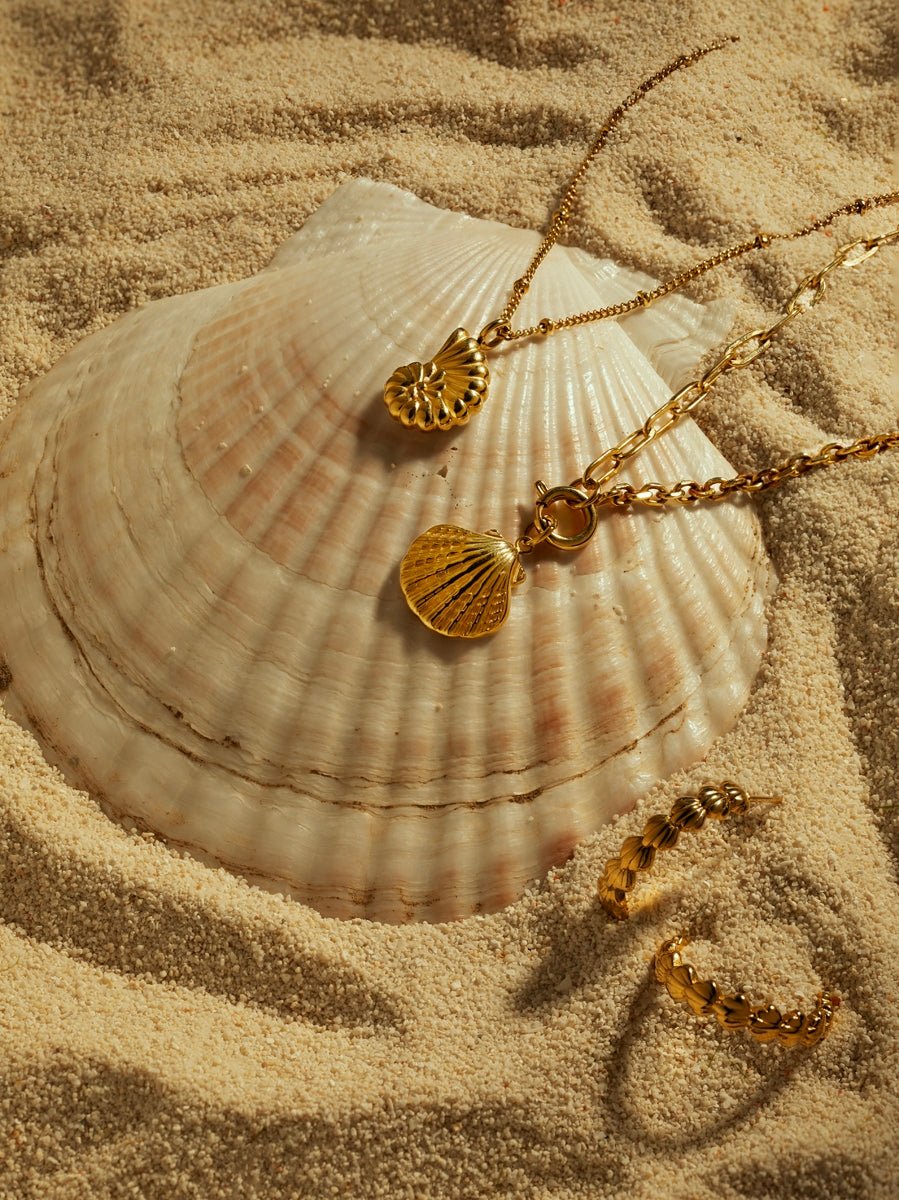 Beach Party Shells Ohrringe Gold-Shopicrush
