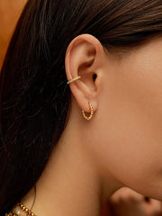 Beaded Hoop Ohrringe Gold-Shopicrush