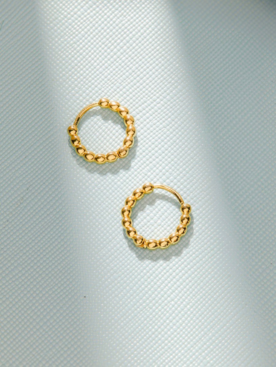 Beaded Hoop Ohrringe Silber-Shopicrush