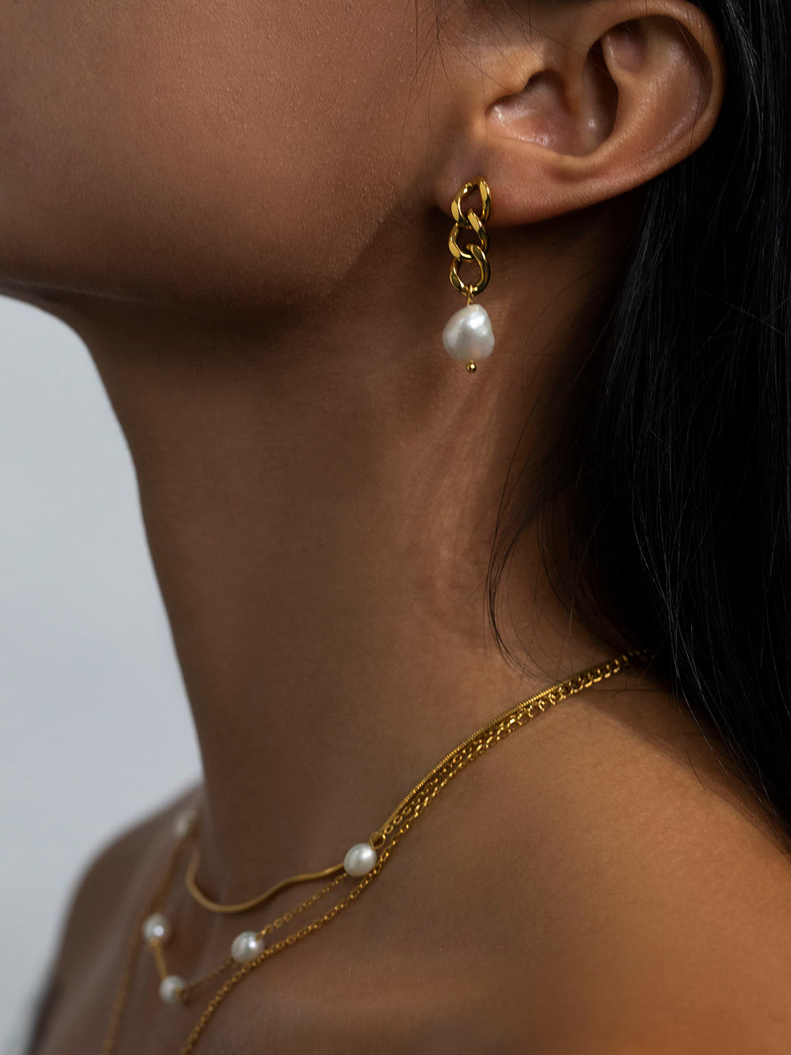 Revival Pearl Ohrringe Gold