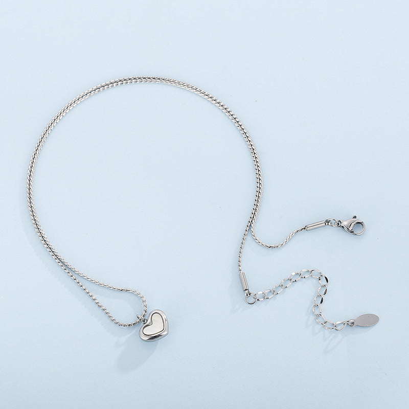 Calm heart Kette Silber