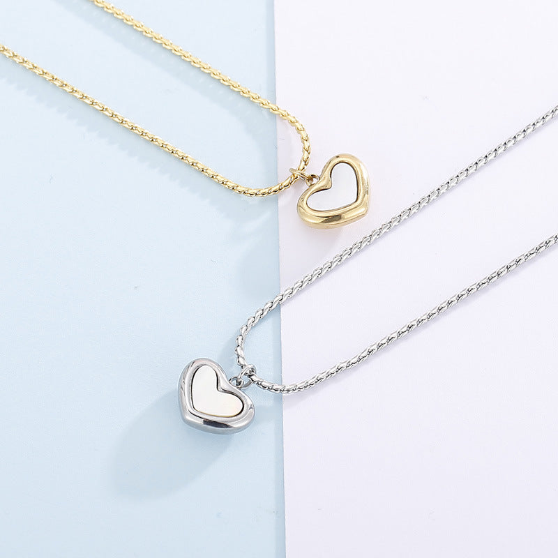 Calm heart Kette Silber