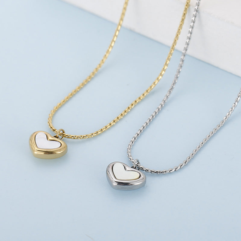 Calm heart Kette Silber