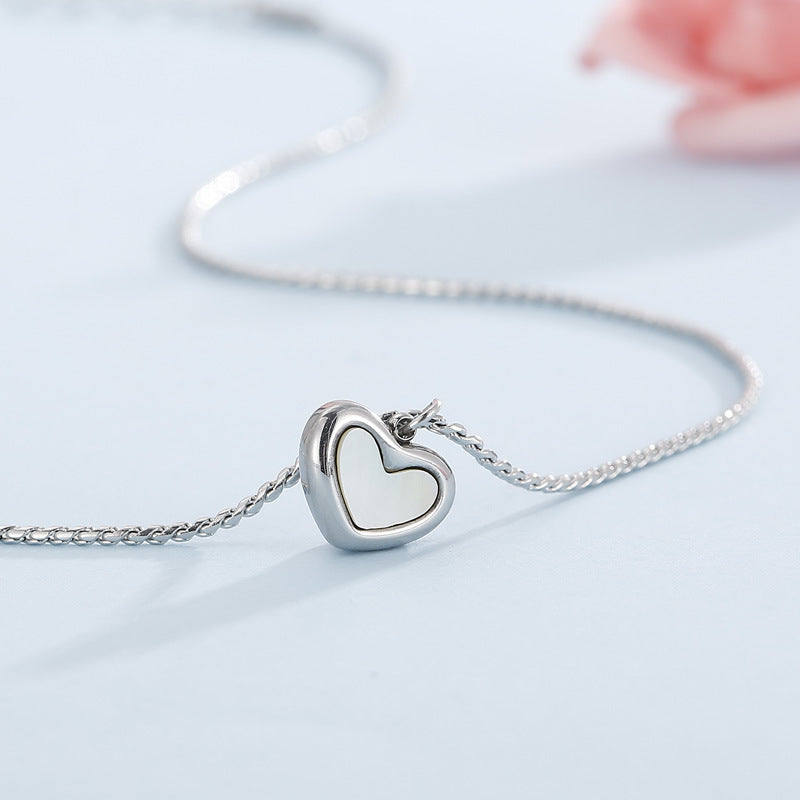 Calm heart Kette Silber