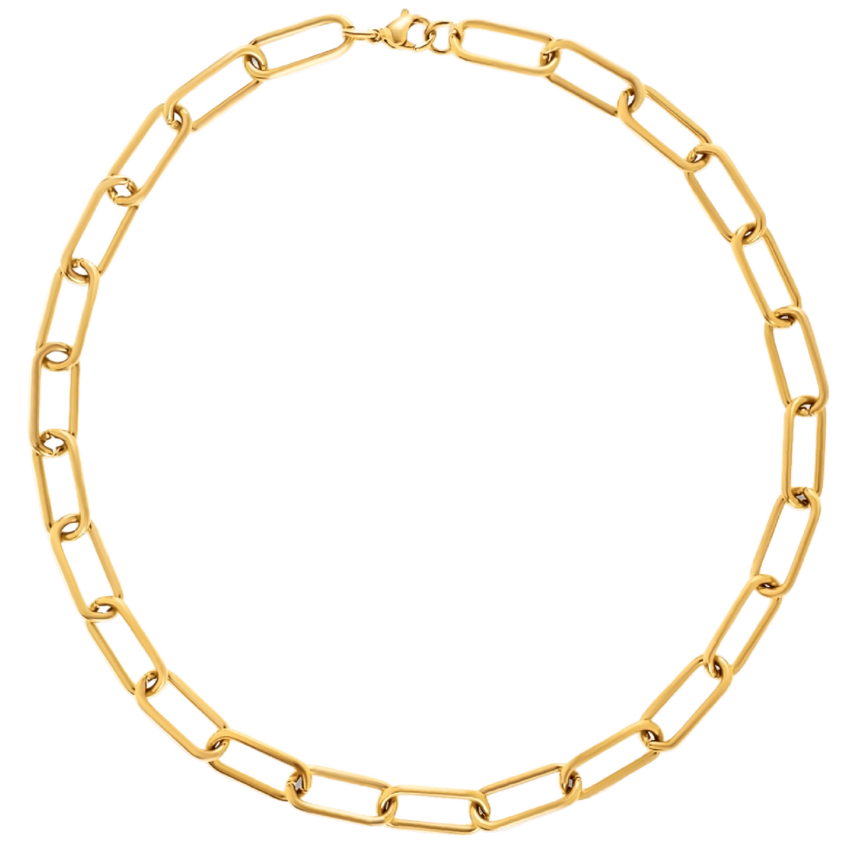 Carla Paper Clip Chain Kette Gold