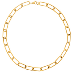 Carla Paper Clip Chain Kette Gold