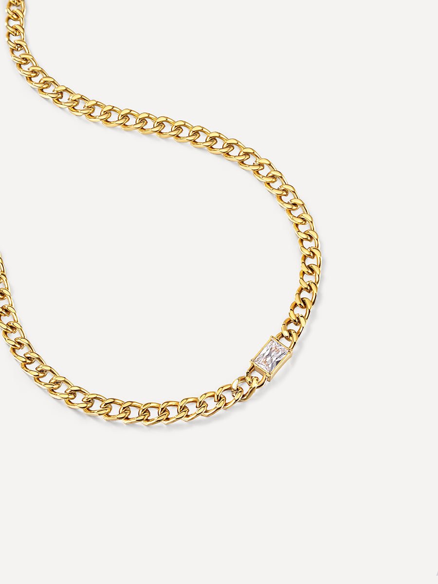 Center Stone Kette Gold-Shopicrush
