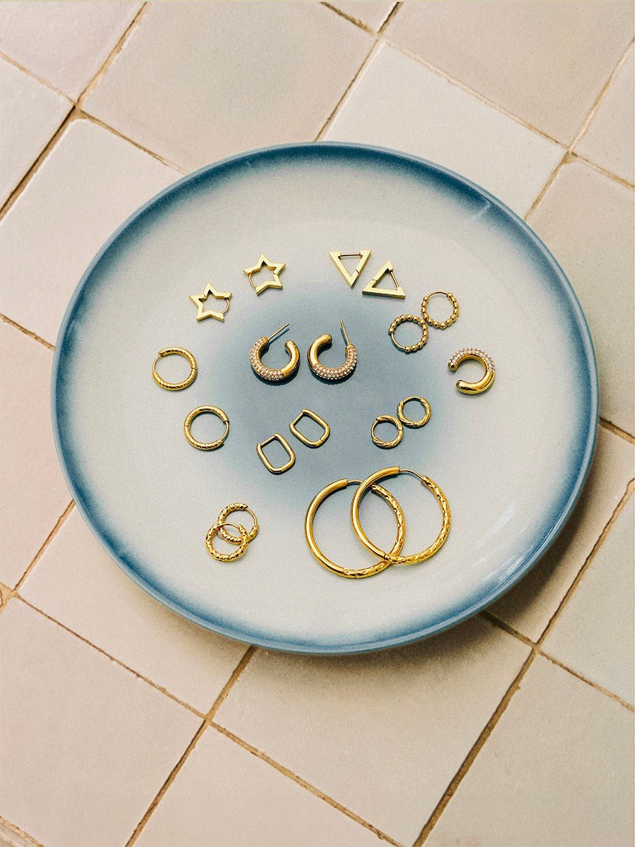 Chunky Twist Hoop Ohrringe Gold-Shopicrush