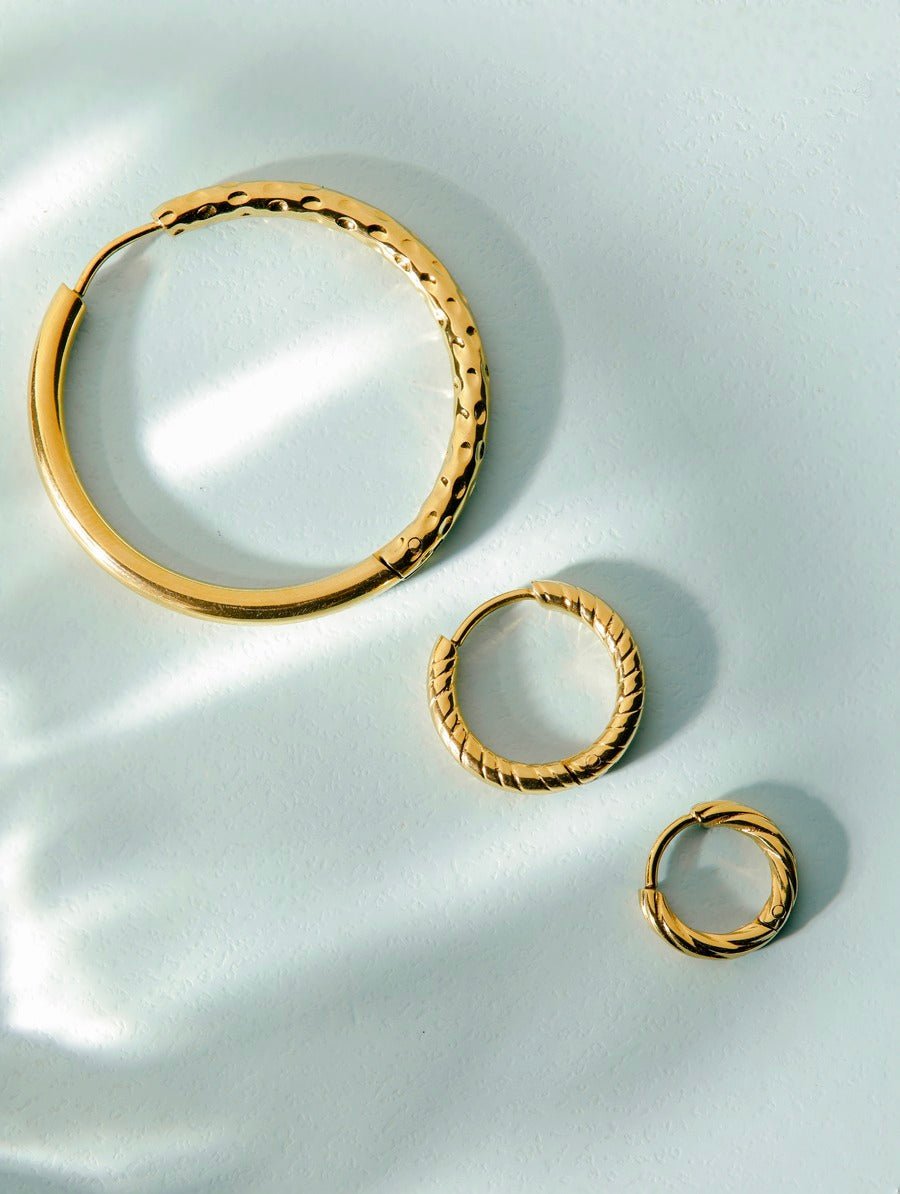 Chunky Twist Hoop Ohrringe Silber-Shopicrush