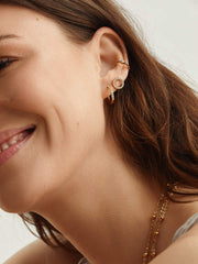 CRYSTALIZED SHINE HOOP Ohrringe Gold-Shopicrush