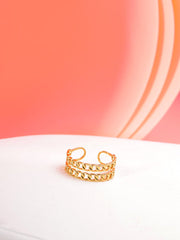 Detached Reflection Ring Gold-Shopicrush