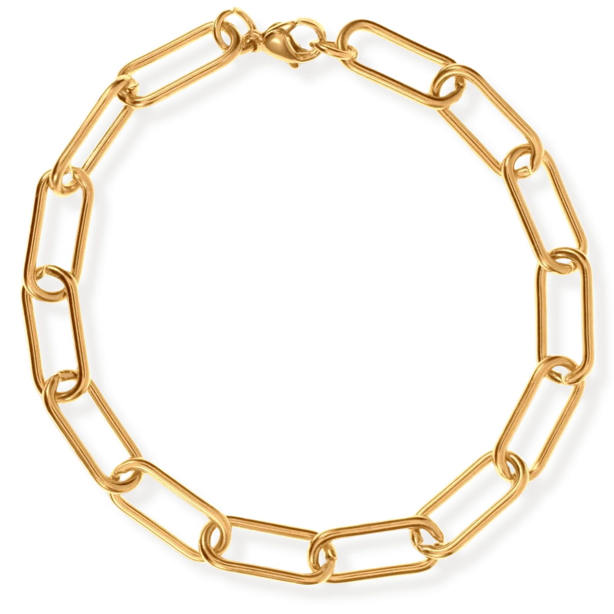 Carla Paper Clip Chain Armbander