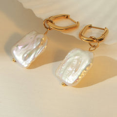 Irregular Baroque Freshwater Pearl Earring